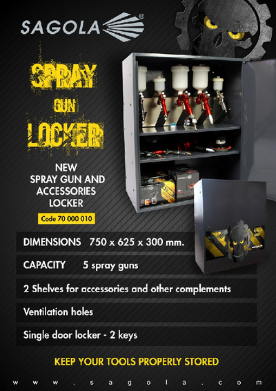 Spray gun locker