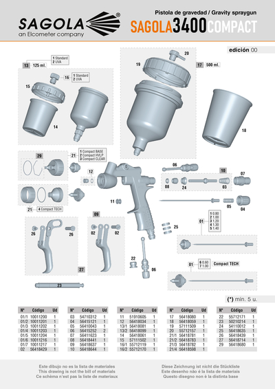 Sagola 3400 compact gravedad