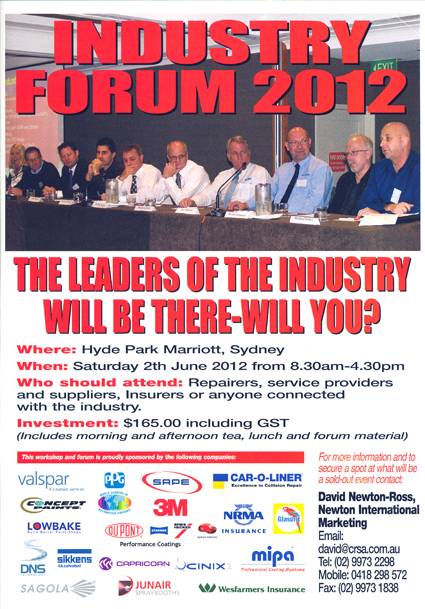 INDUSTRY FORUM 2012, AUSTRALIA – SAGOLA WILL BE THERE, WILL YOU?