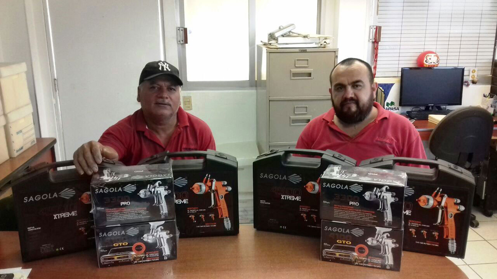 Delivery of aerographic equipment Sagola to the Nissan Agency Culiacán Airport, Sinaloa