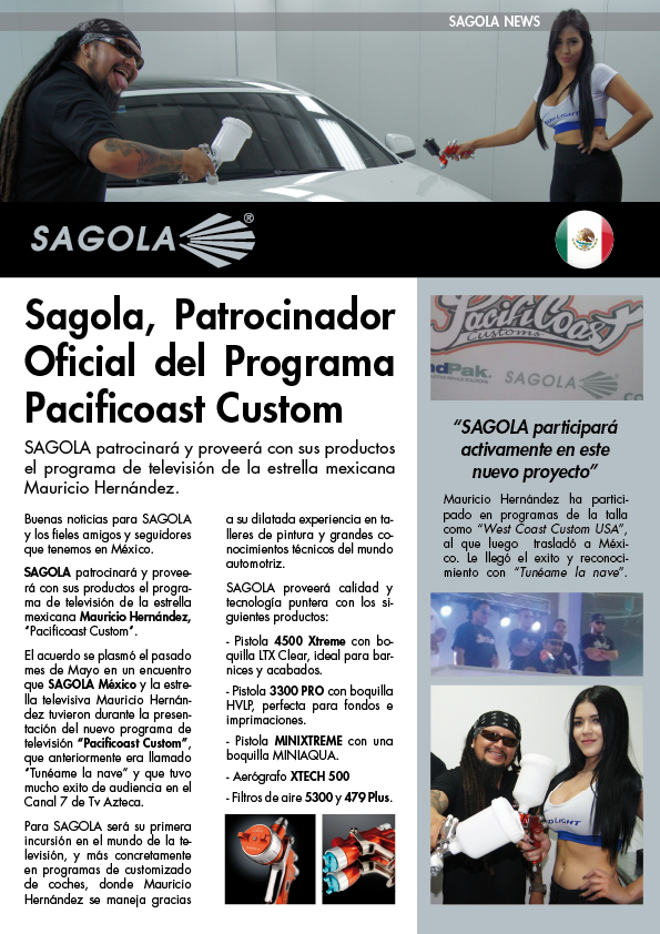 SAGOLA, Patrocinador Oficial del Programa Pacificoast Custom